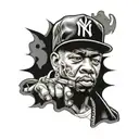 Gangster rapper  tattoo design idea