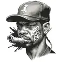 Gangster rapper  tattoo design idea