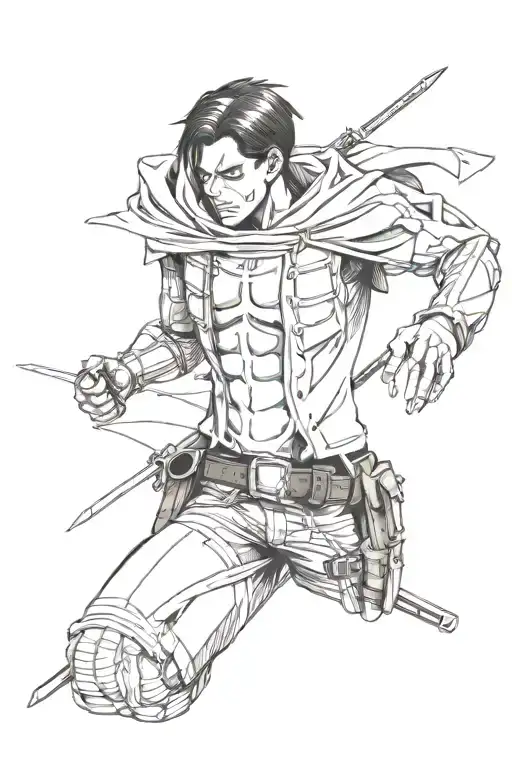 Levi Ackerman attack on titan tattoo design idea