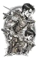 Levi Ackerman attack on titan tattoo design idea