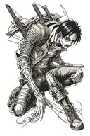 Levi Ackerman attack on titan tattoo design idea