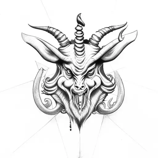 baphomet  tattoo design idea