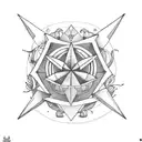 Sailor, ship  tattoo design idea