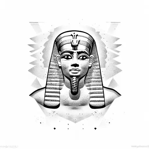 Egypt and Greek motives combined tattoo design idea