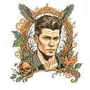 Dean Winchester walking through a supernatural forest tattoo design idea