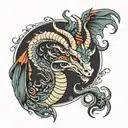 Aries  dragon tattoo design idea