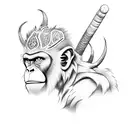 monkey king tattoo design idea