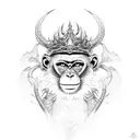 monkey king tattoo design idea