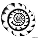 Fibonacci spiral tattoo design idea
