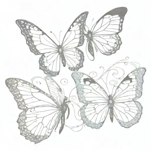 2 closed butterflies creating one whole butterfly with an infinity symbol as the body tattoo design idea