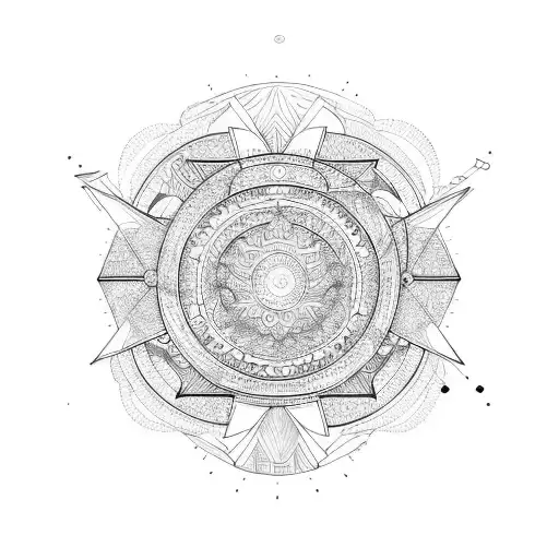 sol e lua tattoo design idea