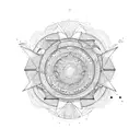 sol e lua tattoo design idea