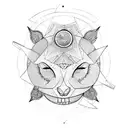 sol e lua tattoo design idea