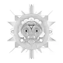 sol e lua tattoo design idea