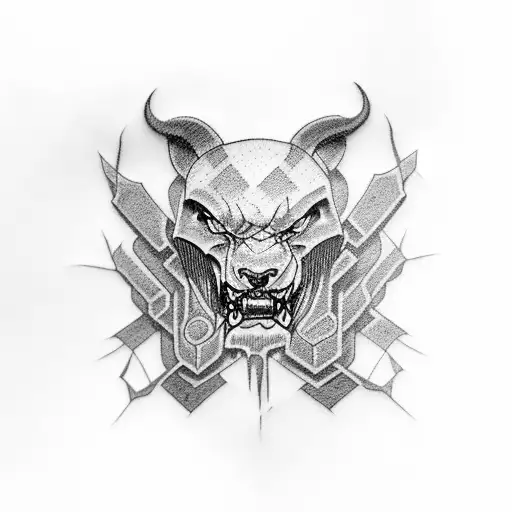 pantera tattoo design idea