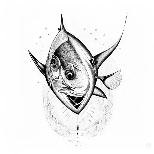 Bluefin Tuna Art Print  Shark Zen  Bluefin tuna Tuna Black and white  wall art