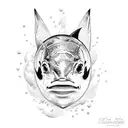 Bluefin tuna tattoo design idea