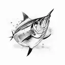 Bluefin tuna tattoo design idea