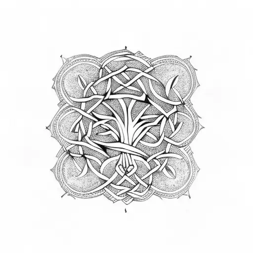 Celtic tree of life  tattoo design idea