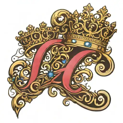 king and queen infinity symbol incorporated D and R initials  tattoo design idea