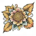gerbera flower tattoo design idea