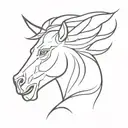 devil horse head tattoo design idea