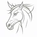 devil horse head tattoo design idea