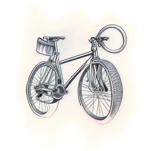 bicycle travel tattoo design idea