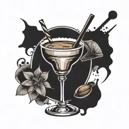 espresso martini tattoo design idea