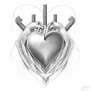 heart with the name of my granddaughters "Isis & Ágata" tattoo design idea