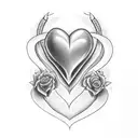 heart with the name of my granddaughters "Isis & Ágata" tattoo design idea
