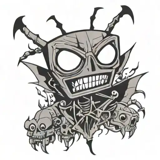creepy invader zim tattoo design idea