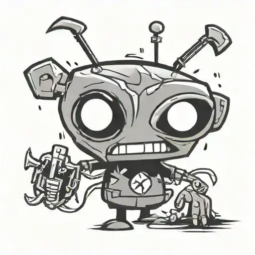 invader zim gir evil tattoo design idea
