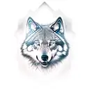 guerrera con lobo tattoo design idea