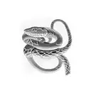 A snake wrapped around a mason's trowel tattoo design idea