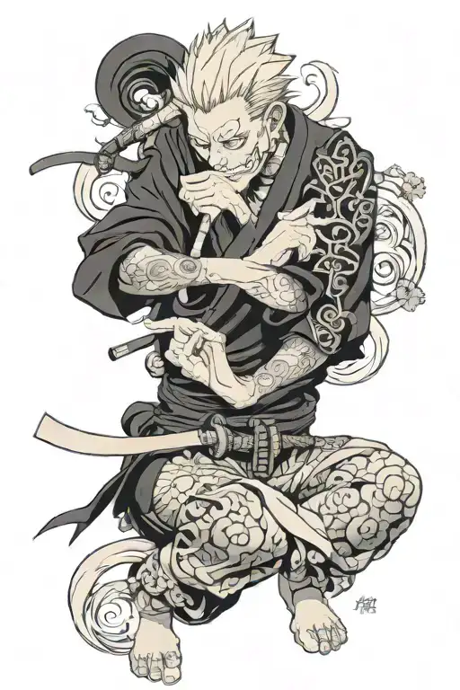 sukuna jujutsu kaisen tattoo design idea