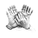 hand with eye tattoo design idea