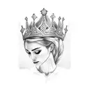 Queen's Crown tattoo design idea