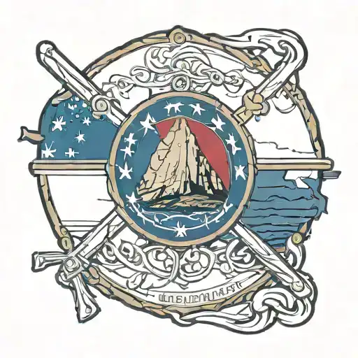 Colorado flag Tennessee flag inside tattoo design idea