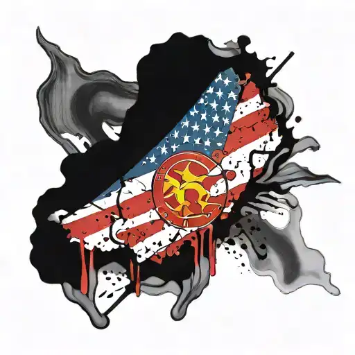 Colorado flag Tennessee flag inside tattoo design idea