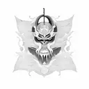 infinite tsukuyomi with spartian head tattoo design idea