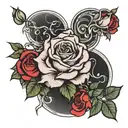 2006 roses tattoo design idea