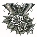 2006 roses tattoo design idea