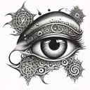 tool band eye tattoo design idea