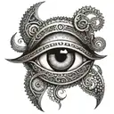 tool band eye tattoo design idea
