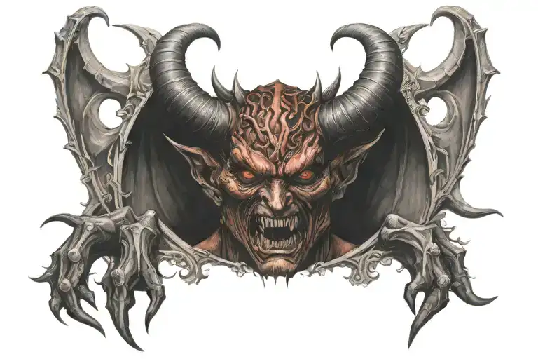 devil tattoo design idea