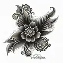 I would like a tattoo like a stripe on the arm with the names and the dates of birth of my children. Names: Filippos, An tattoo design idea