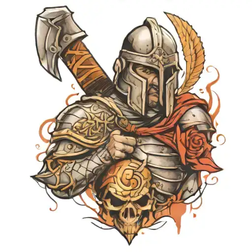 gladiator tattoo design idea