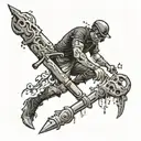 digging up a body tattoo design idea