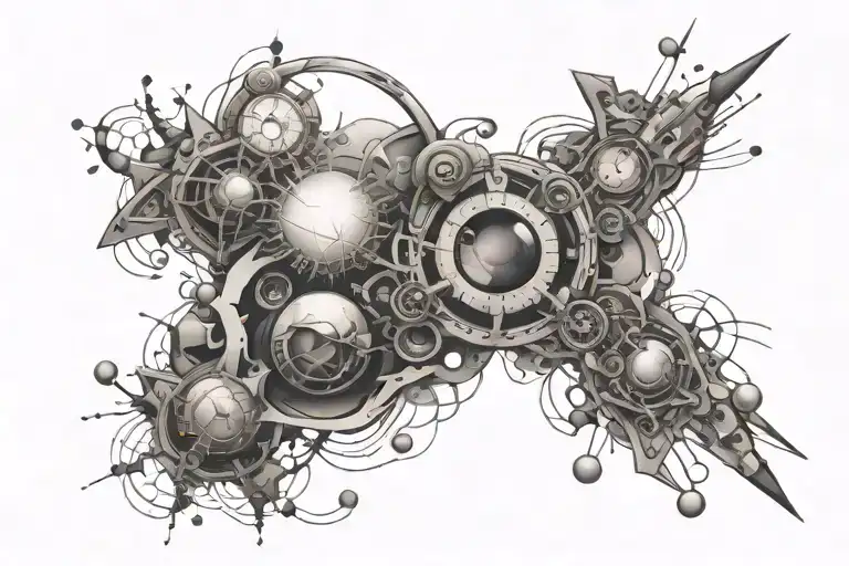 quantum physics in a tattoo tattoo design idea